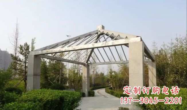 达州不锈钢凉亭雕塑点缀公园景观