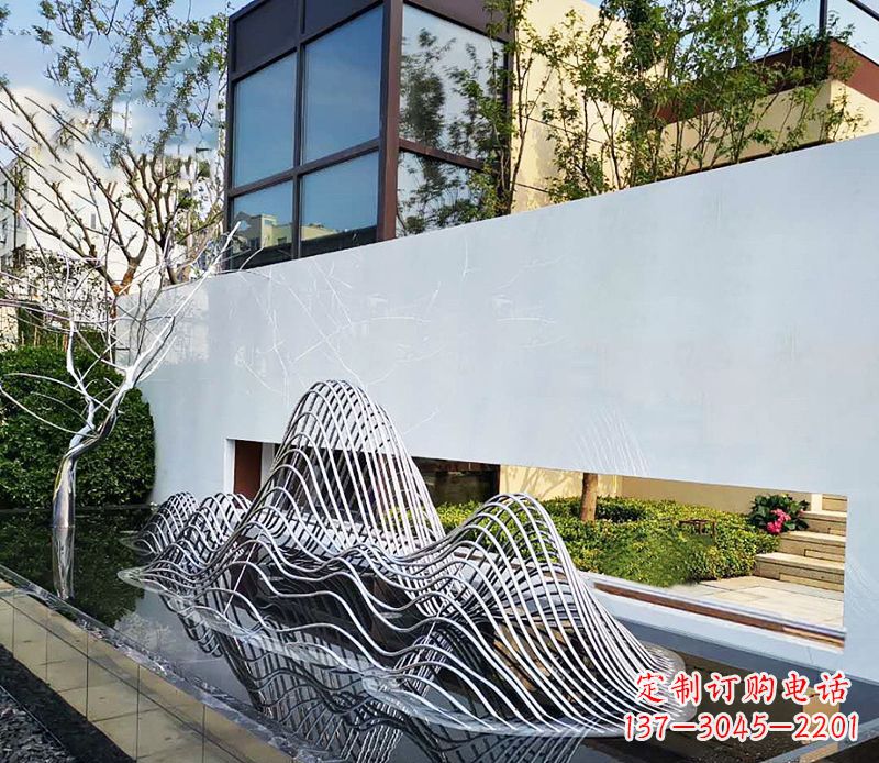 达州不锈钢镂空假山雕塑1