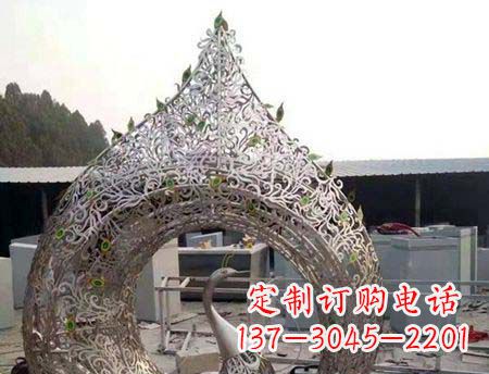 达州不锈钢镂空孔雀雕塑