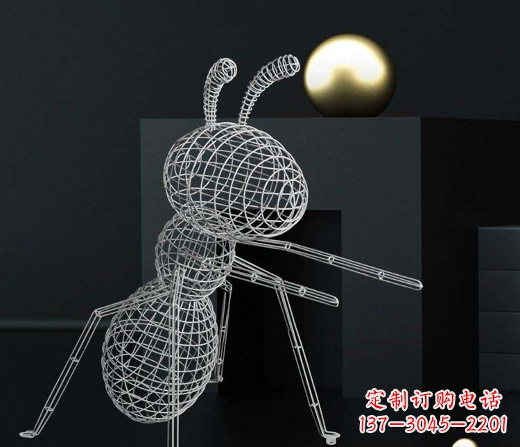 达州不锈钢镂空蚂蚁造型雕塑