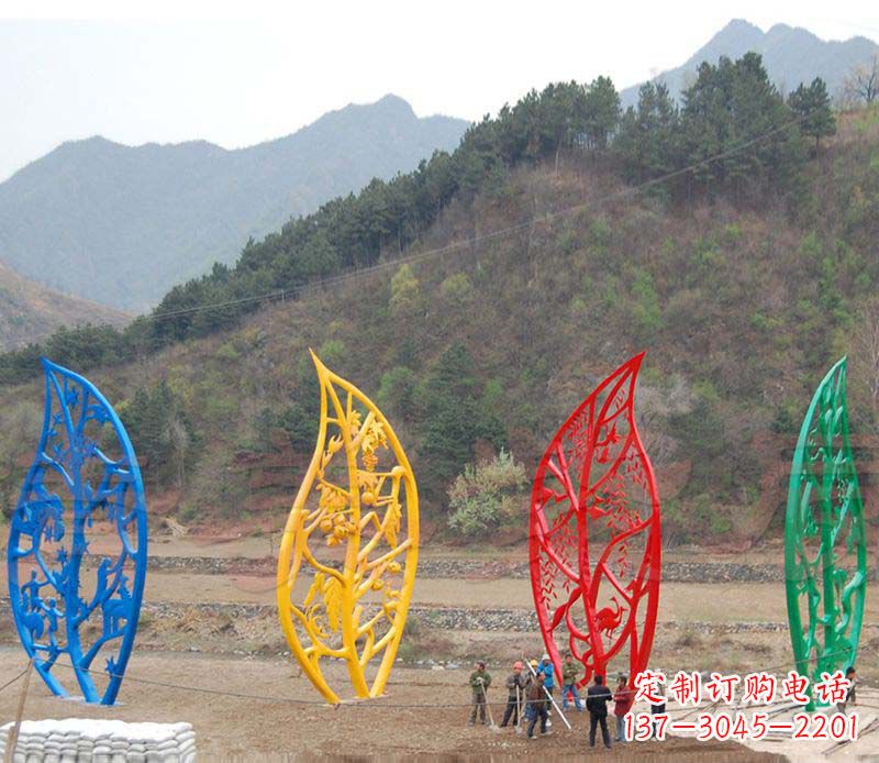 达州不锈钢镂空树叶景观雕塑精美绝伦