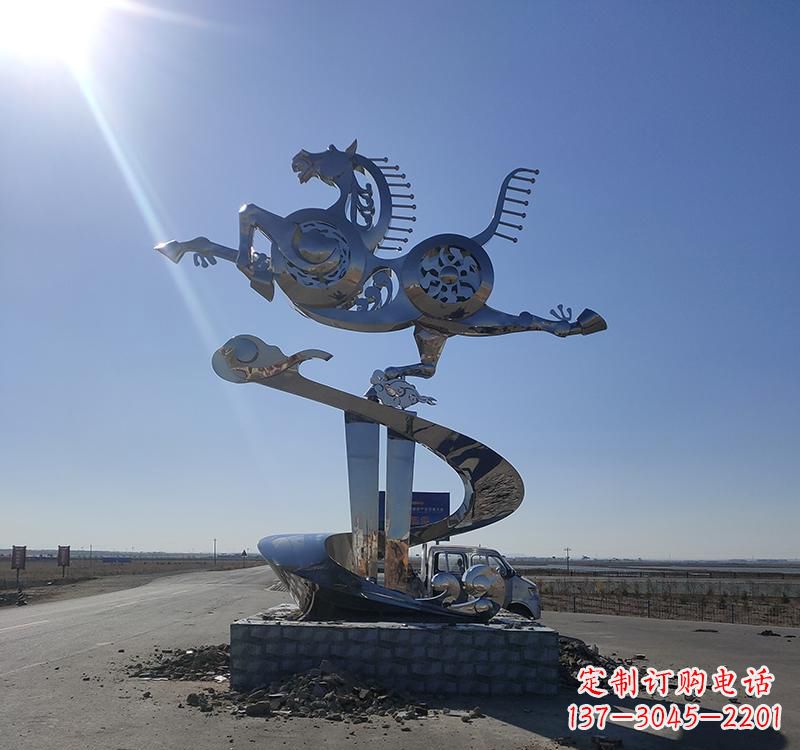 达州不锈钢马踏飞燕城市雕塑