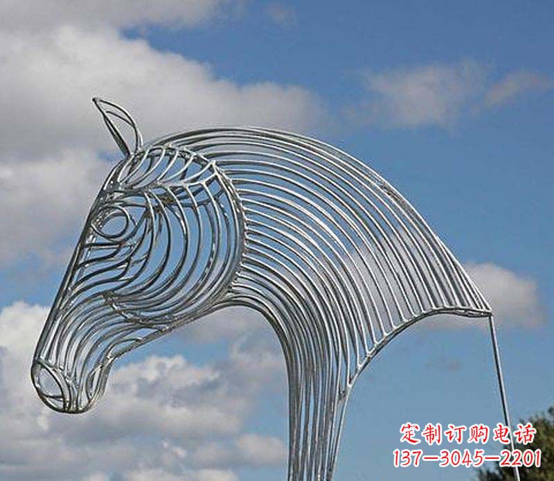 达州不锈钢马头抽象雕塑