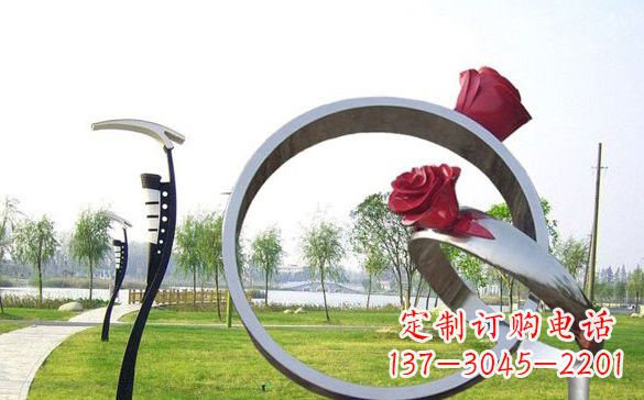 达州不锈钢玫瑰花戒指