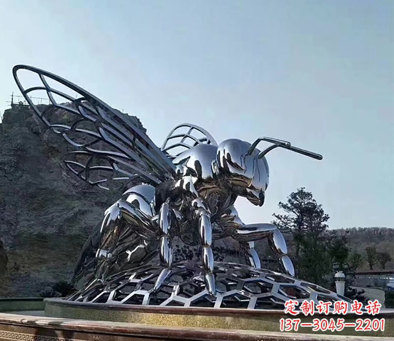 达州不锈钢蜜蜂雕塑
