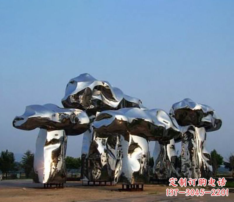 达州不锈钢蘑菇广场雕塑