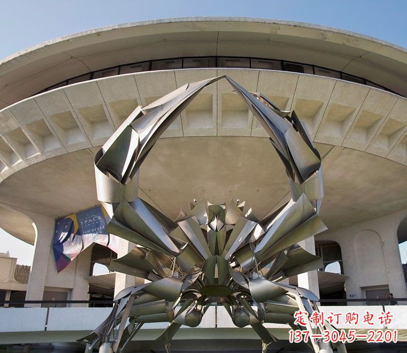 达州不锈钢螃蟹雕塑美观耐候的户外装饰