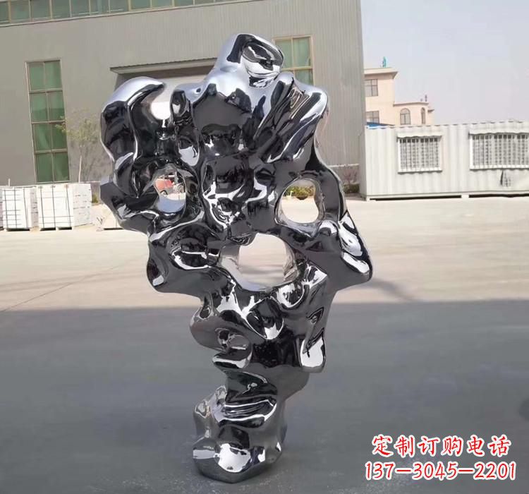 达州不锈钢抛光太湖石雕塑