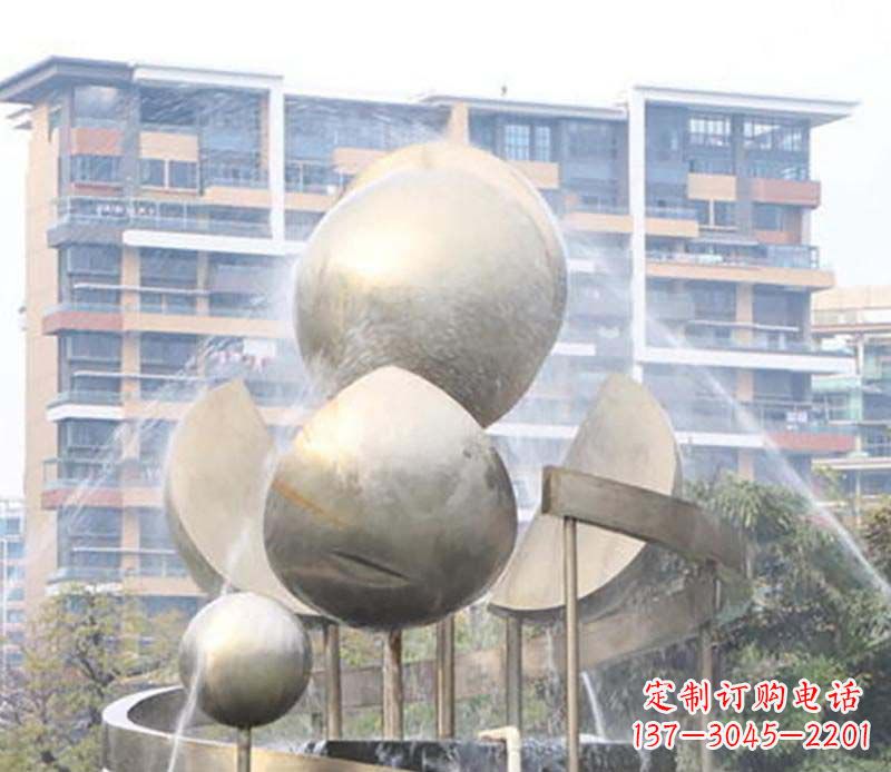 达州不锈钢喷泉雕塑1