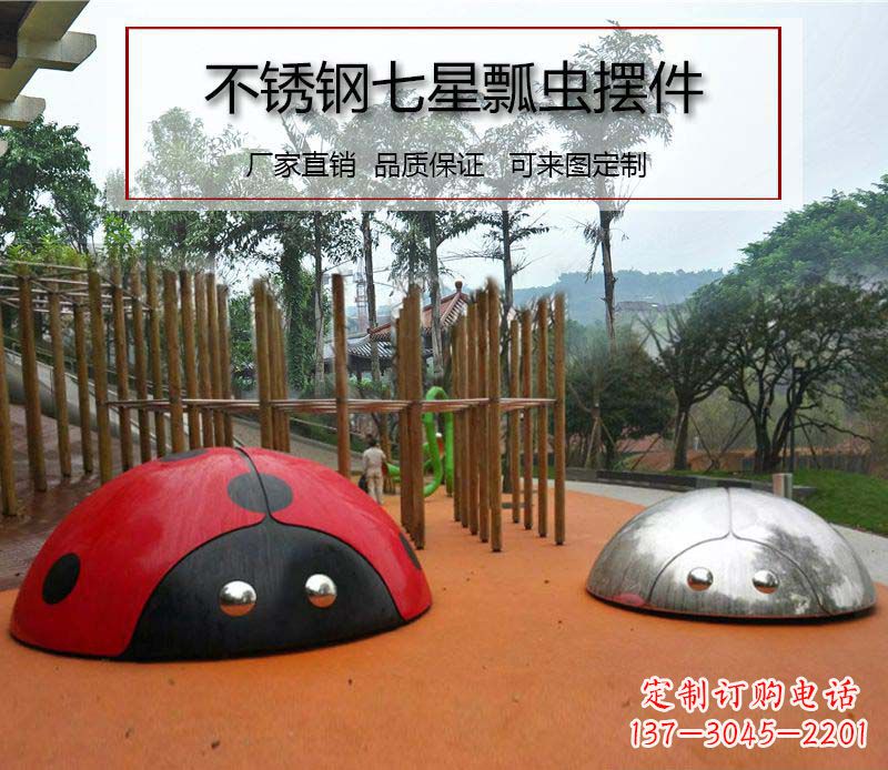 达州不锈钢瓢虫雕塑1