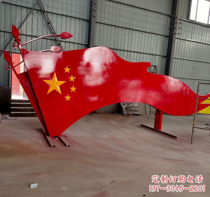 达州不锈钢拼阔山党旗雕塑