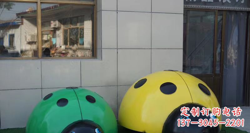 达州不锈钢七星瓢虫雕塑公园动物雕塑