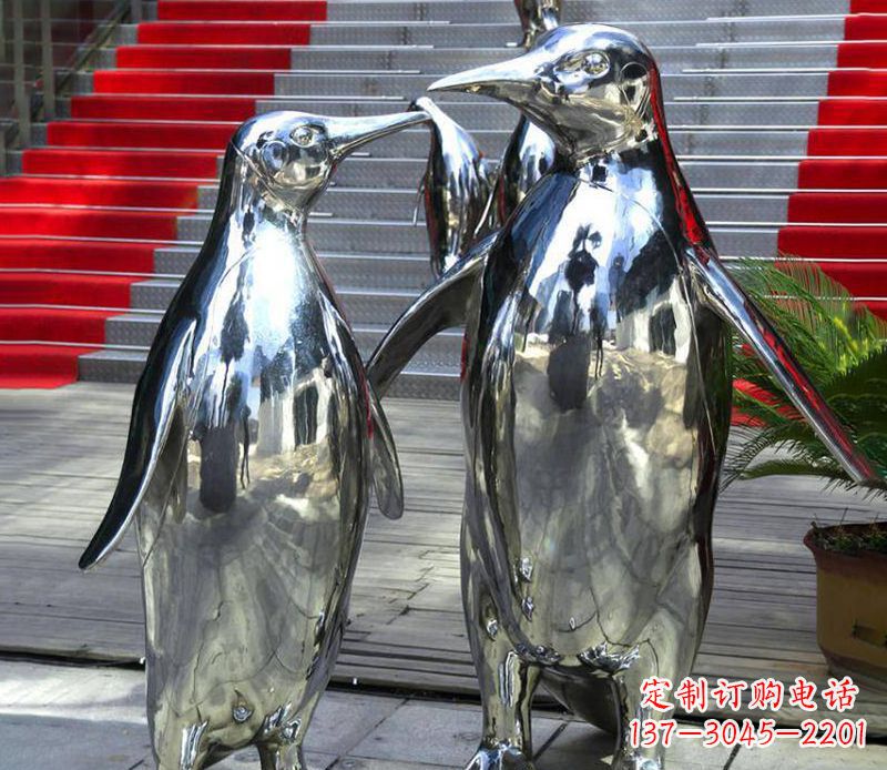 达州不锈钢企鹅雕塑
