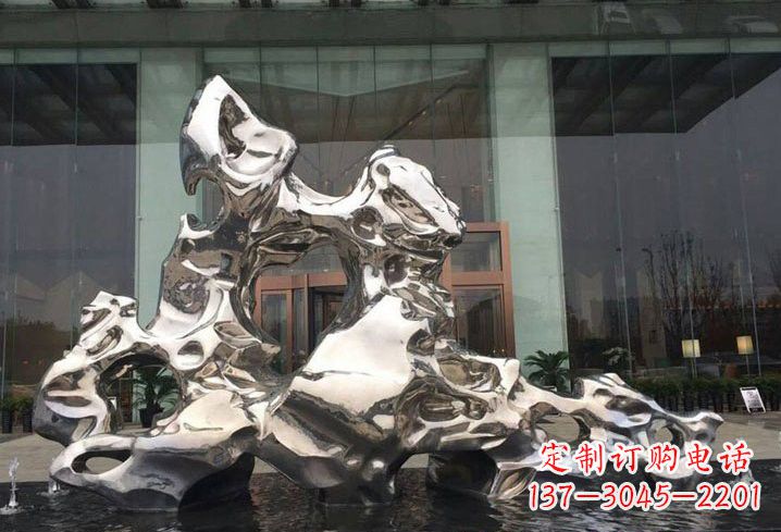 达州精美太湖石雕塑,不锈钢企业的杰作
