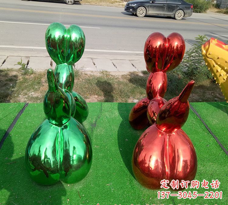 达州不锈钢气球狗雕塑