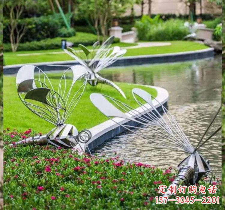 达州不锈钢蜻蜓动物雕塑