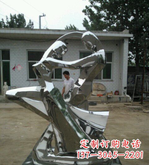 达州不锈钢情侣跳舞雕塑