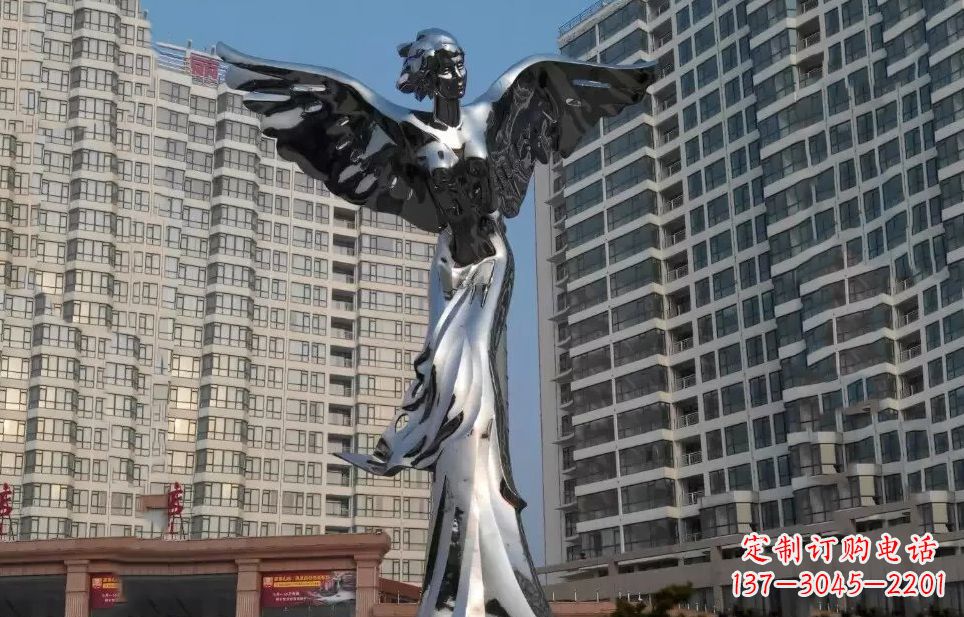 达州不锈钢人物天使雕塑