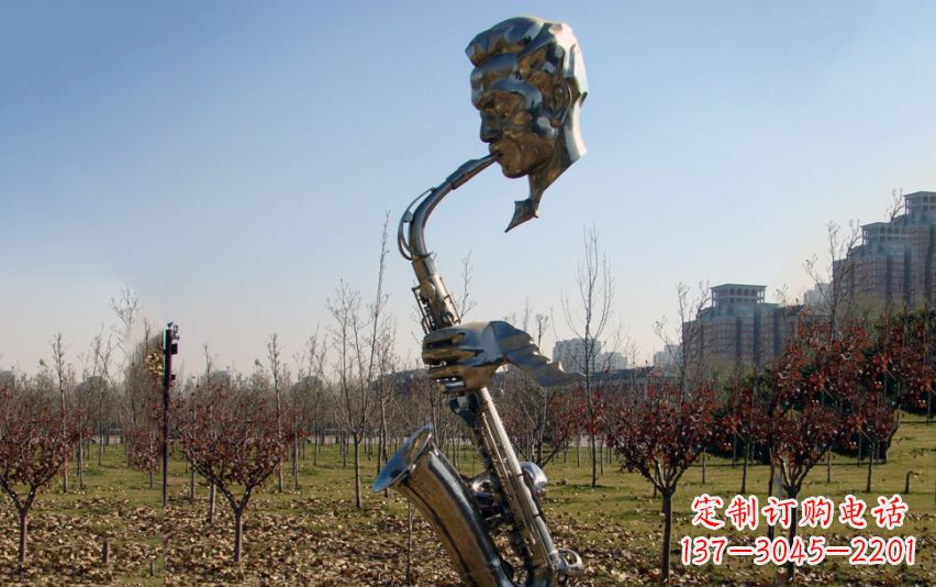 达州不锈钢萨克斯雕塑流动的美丽