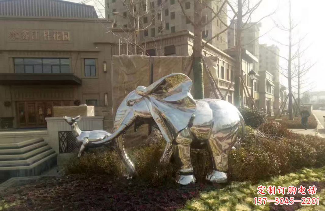达州不锈钢大象雕塑——美轮美奂的艺术精品