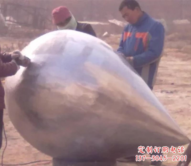达州不锈钢水滴雕塑精致美丽的艺术品