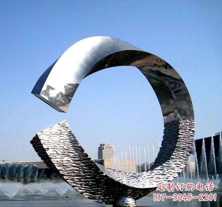 达州不锈钢水景圆环雕塑