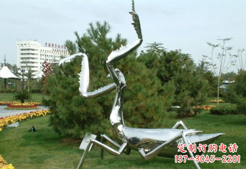 达州不锈钢螳螂雕塑艺术的精美结晶