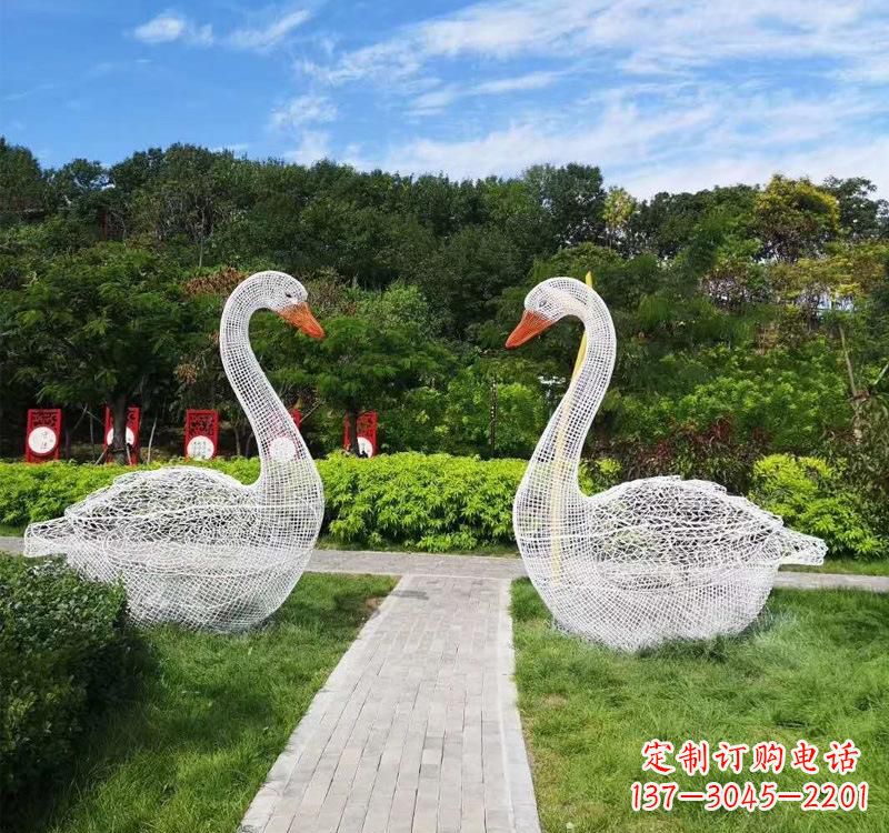 达州不锈钢天鹅雕塑