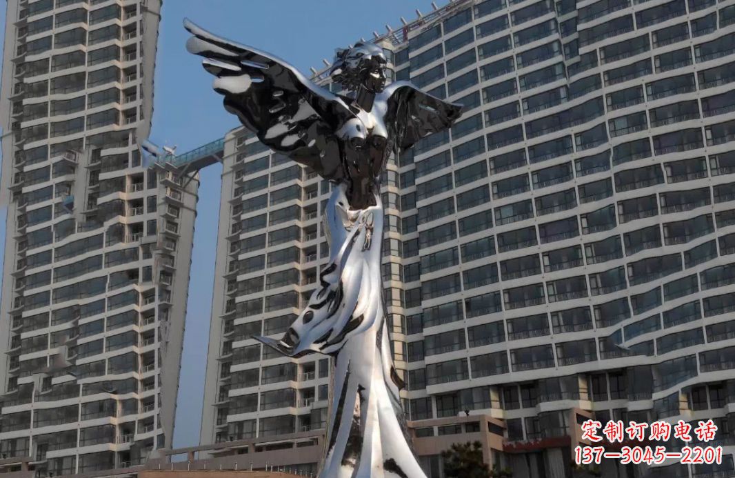 达州不锈钢天使灿烂的城市景观