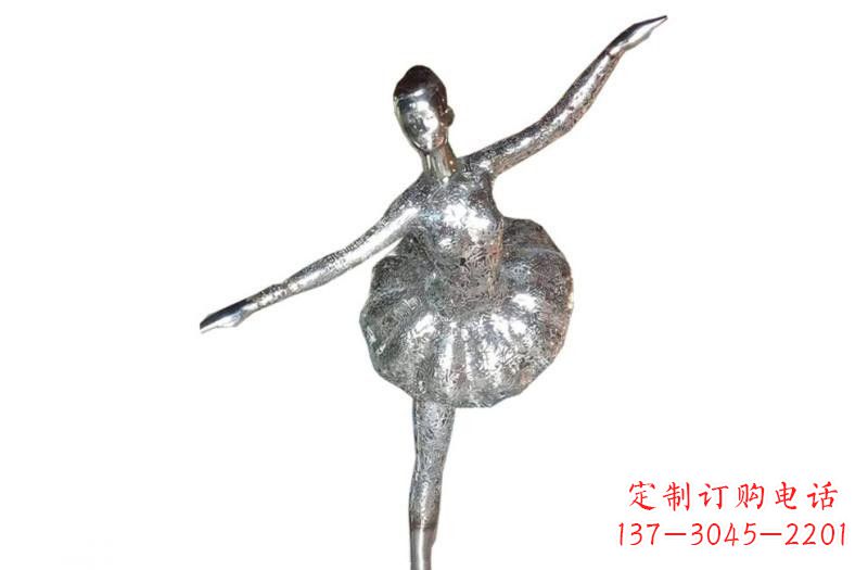 达州不锈钢跳芭蕾的女孩雕塑