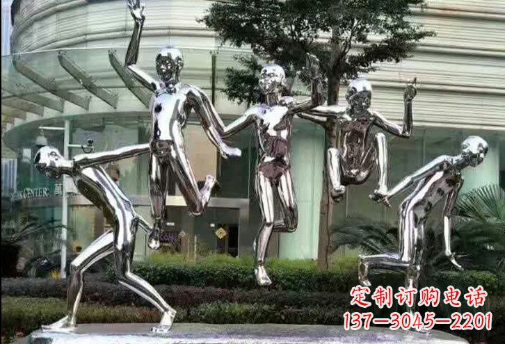 达州勇敢跳跃的儿童雕塑