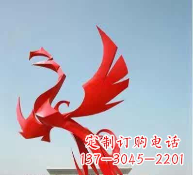 达州不锈钢铁艺凤凰雕塑美丽的象征