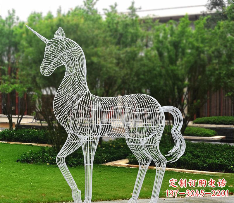 达州不锈钢马雕精美艺术品