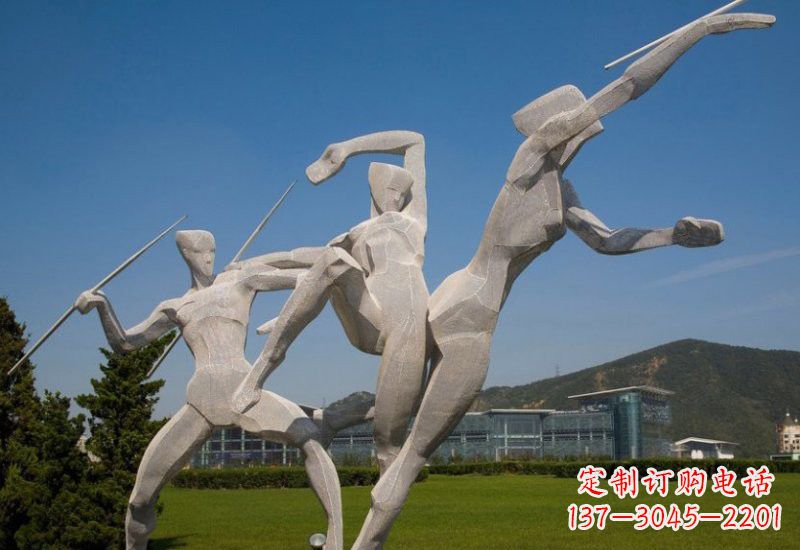 达州不锈钢投掷标枪人物 雕塑