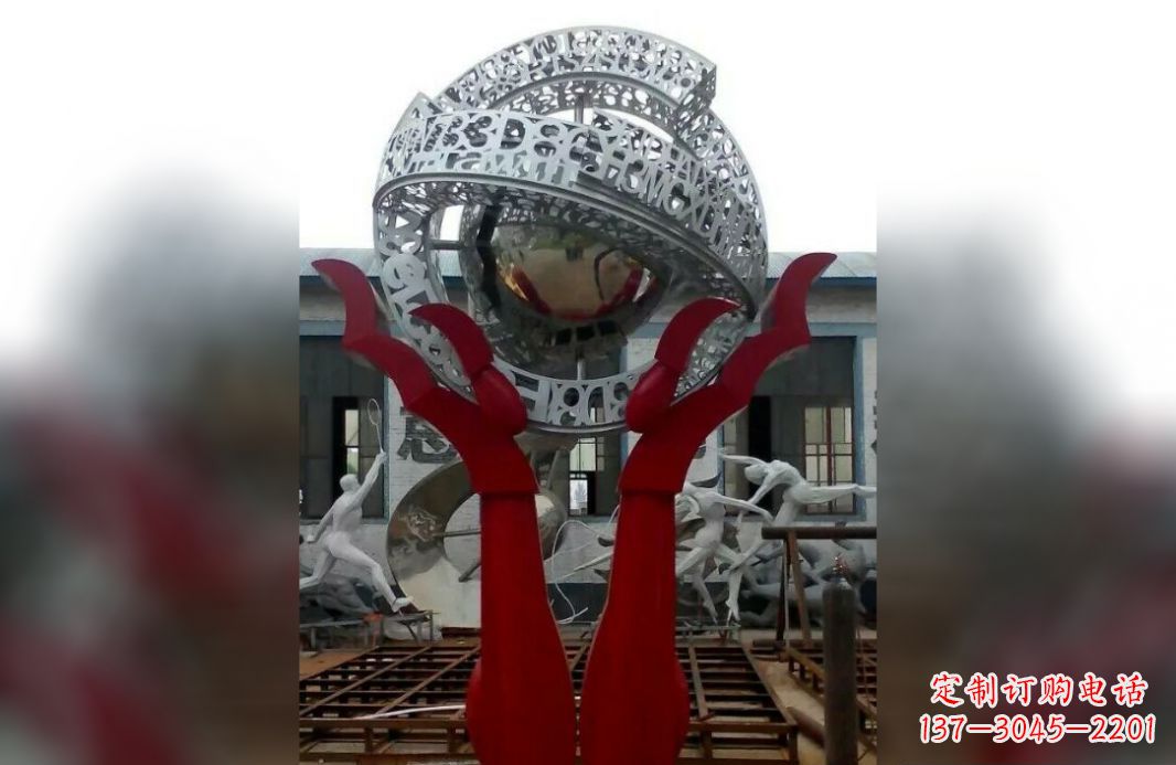 达州不锈钢托起未来地球雕塑