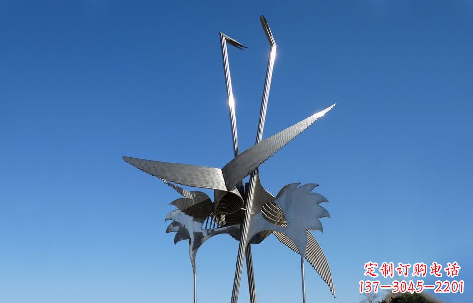 达州不锈钢鸵鸟抽象动物雕塑