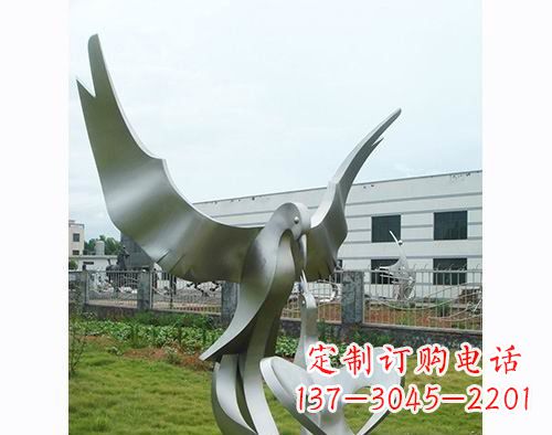 达州不锈钢喂食动物雕塑