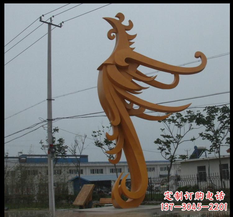 达州不锈钢凤凰雕塑抽象艺术的精美杰作