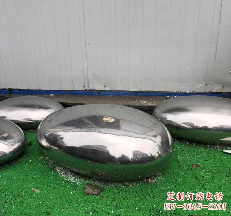 达州不锈钢现代艺术鹅卵石雕塑