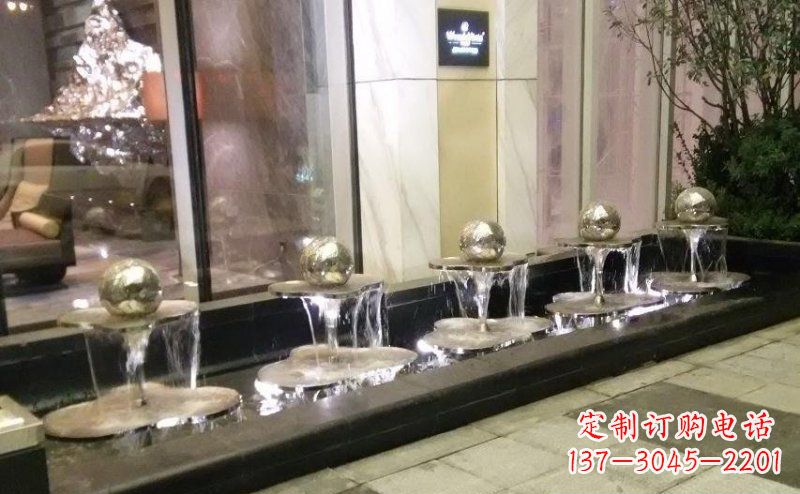 达州不锈钢小喷泉雕塑美丽之灵