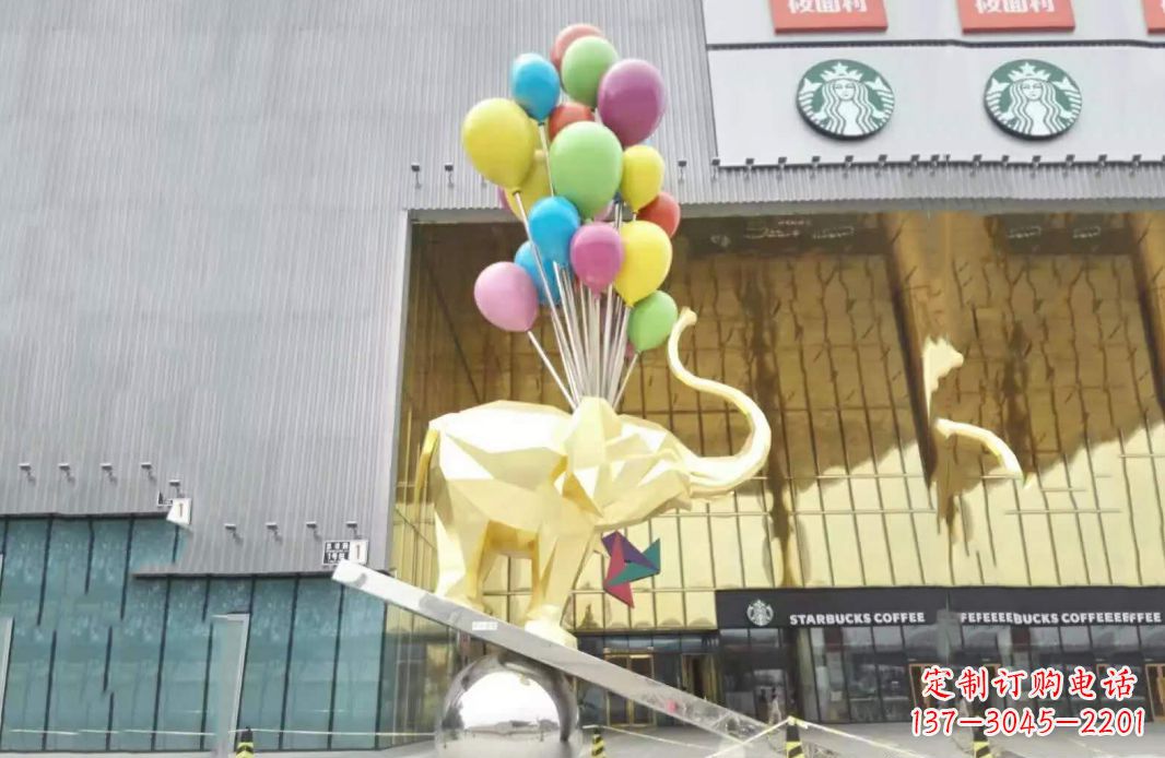 达州小象踩球不锈钢雕塑的魅力