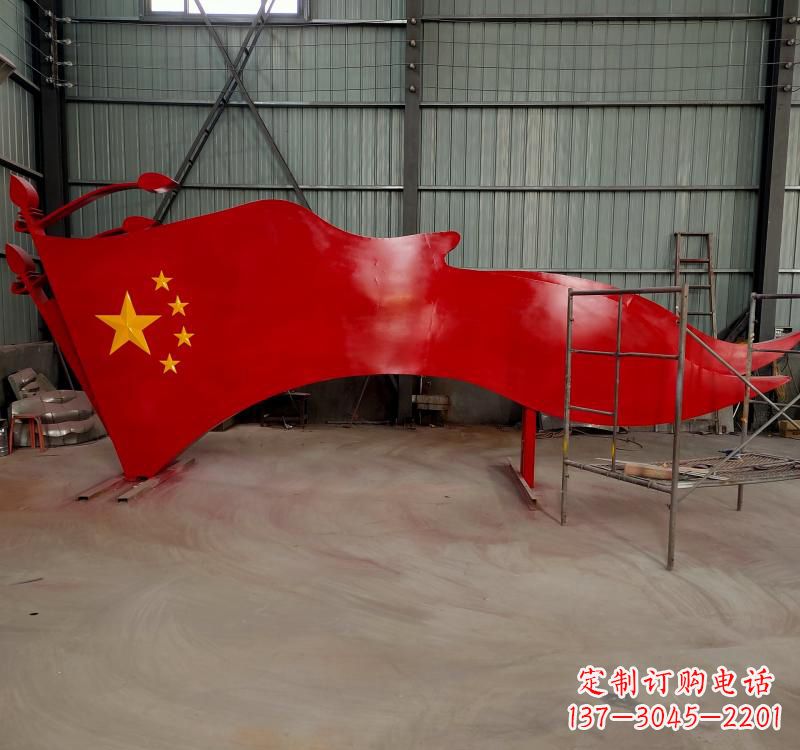 达州不锈钢校园党旗雕塑传承红色基因