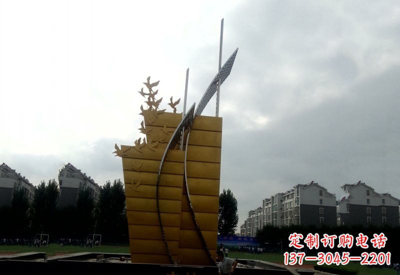 达州不锈钢校园帆船雕塑引领新时代