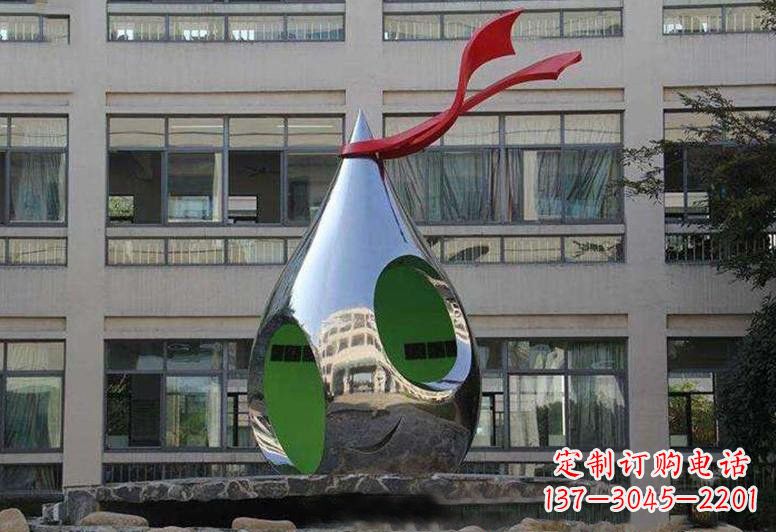达州不锈钢校园水滴石穿雕塑