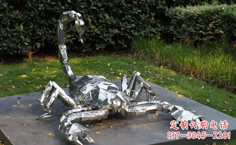 达州不锈钢蝎子动物雕塑