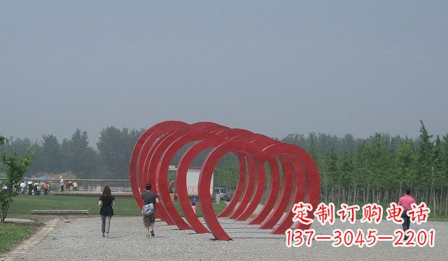 达州不锈钢心形拱门公园景观雕塑