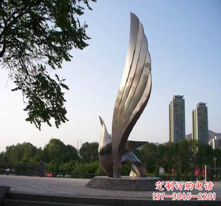 达州不锈钢艺术翅膀雕塑