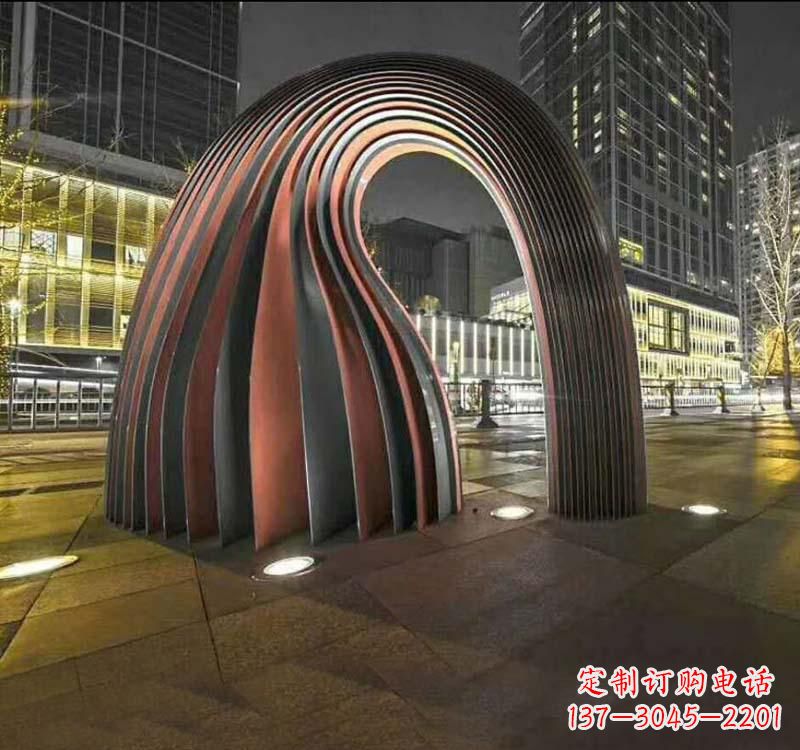 达州不锈钢异形拱门雕塑