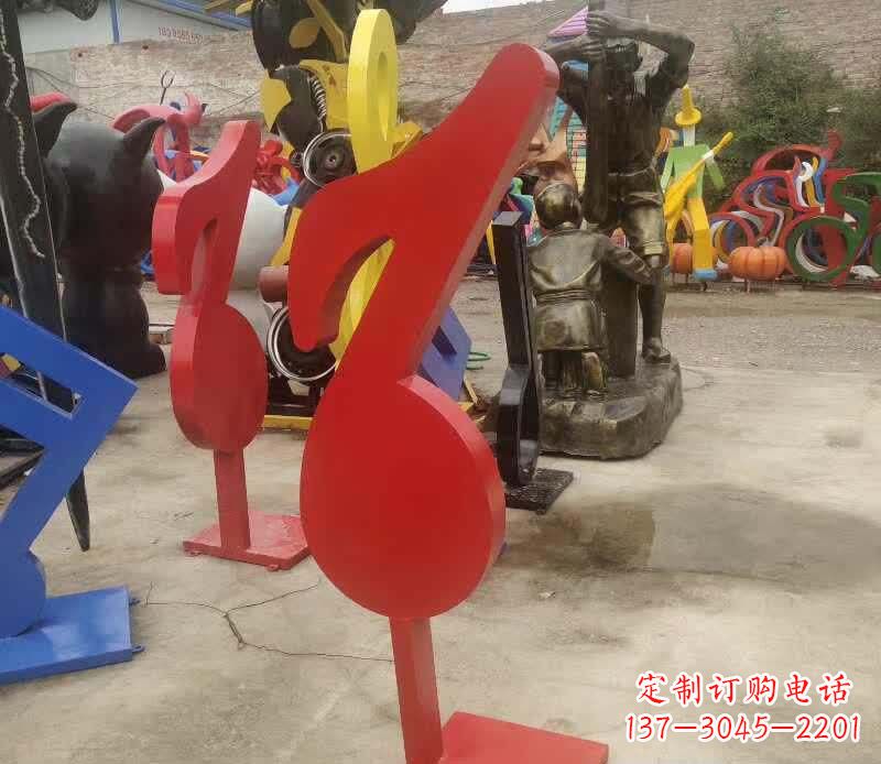 达州不锈钢音符雕塑悠扬的音乐美学