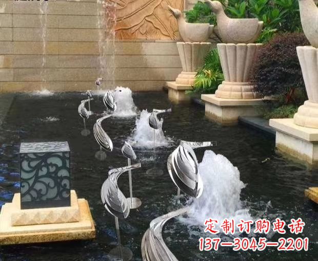 达州不锈钢鱼雕塑抽象动物雕塑